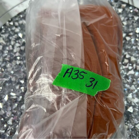 DZ top Chic Off-Shoulder Rust Sweater slouchy ribbed shirt comfy - Picture 7 of 7